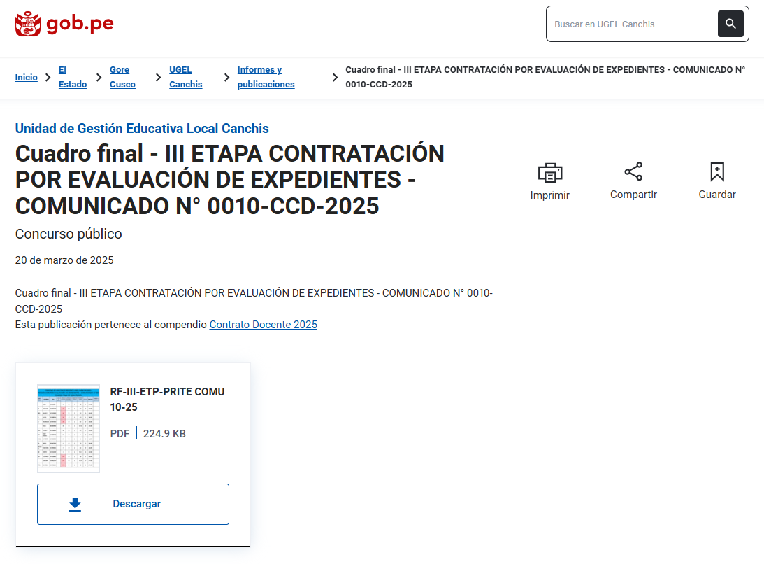 Cuadro final - III ETAPA CONTRATACIÓN POR EVALUACIÓN DE EXPEDIENTES - COMUNICADO N° 0010-CCD-2025
